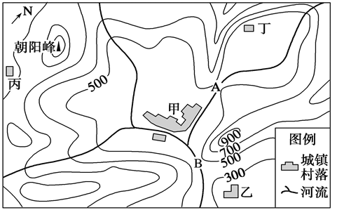 读某地等高线地形图(单位:米)(下图),回答相关问题.