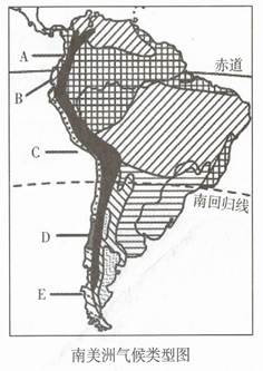 【推荐3】读南美洲气候类型图,完成下列问题.