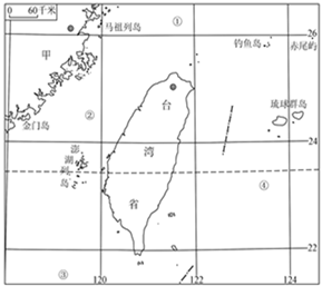 【推荐1】读台湾省位置与范围示意图,完成下面小题.