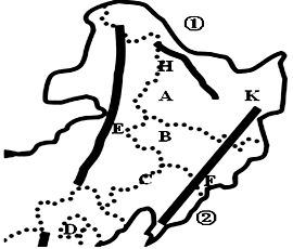 【推荐2】读图"我国东北三省简图",完成下列问题.
