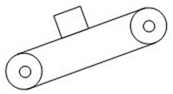 作图:货物随传送带一起送往高处,画出图中货物受力示意图.