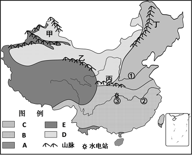 【推荐3】读"中国气候类型分布示意图",a,b,c,d,e表示五种气候类型