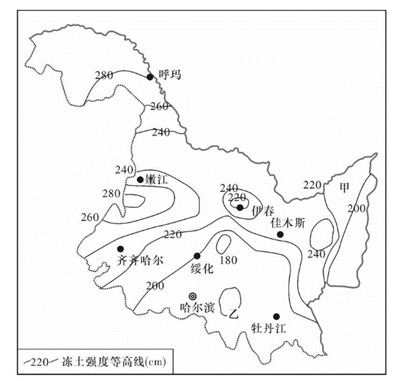 则乙的深度数值最可能是季节性冻土图中国冻土深度分布图乐山大瓦山