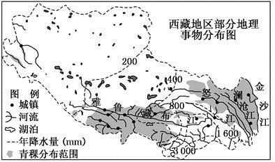 年降水量空间分布呈西北多