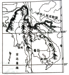 中南半岛的城市分布特点  【小题1】关于图示区域的自然特征,叙述正确