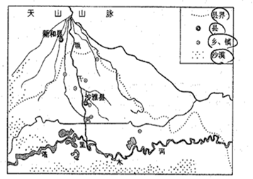 位于新疆天山以南的沙雅县(下图)由渭干河冲积扇平原,塔里木河谷平原