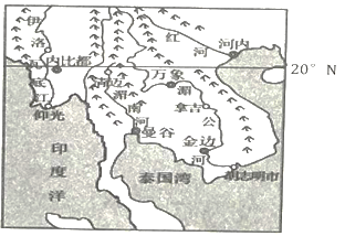 中南半岛山河和城市分布图
