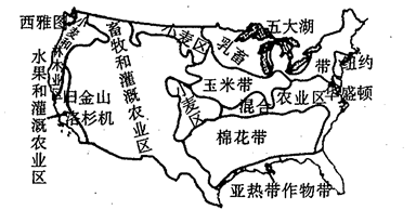 热量【小题4】农业带分布明显,能反应出农业的突出特点是