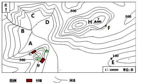 【推荐3】读等高线地形图,回答下列问题.