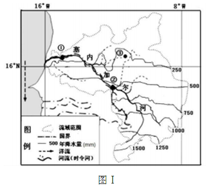 自然地理环境的整体性    塞内加尔河流经非洲西部,海水倒灌可至河口