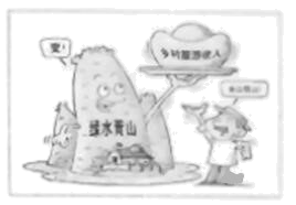 【推荐1】材料一:漫画《绿水青山与金山银山》