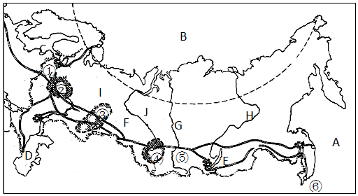 下图是俄罗斯与日本两国的工业分布图,回答下列问题
