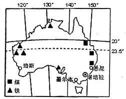 【推荐2】读澳大利亚示意图,回答下列问题.