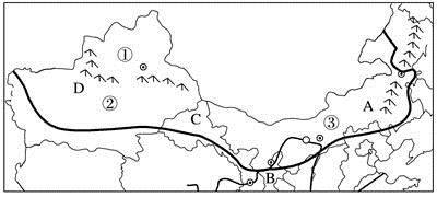 读"西北地区图",回答下列问题.