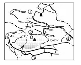 读西北地区示意图(图一),塔里木盆地示意图(图二)和西