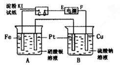 如图是以铅蓄电池为电源,模拟氯碱工业电解饱和食盐水的装置图(c,d均