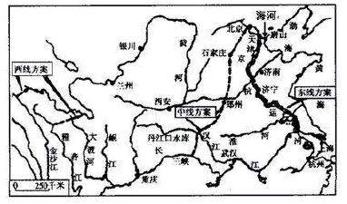 读"长江,黄河水系示意图",完成下列各题.