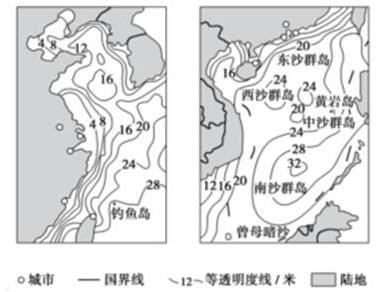 下图为某岛屿附近的海底地形图(等深线单位为米),回答
