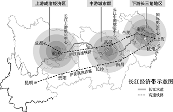 下图为长江经济带示意图读图完成下面小题