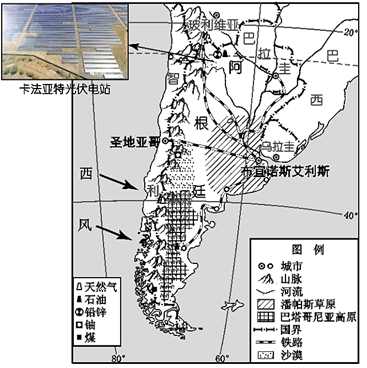 阿根廷被称为"世界的粮仓和肉库.读图和材料,完成下面小题.