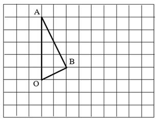 在方格纸上画出三角形aob绕点o顺时针旋转90度后的图形.