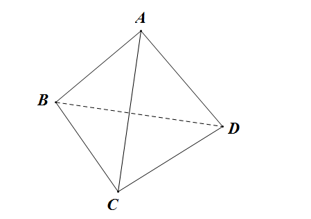 如图,正四面体 abcd中,异面直线 ab与 cd所成的角为_______,直线 ab与